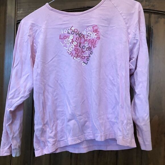 Pink love heart xhilaration long sleeve tee - Picture 1 of 2